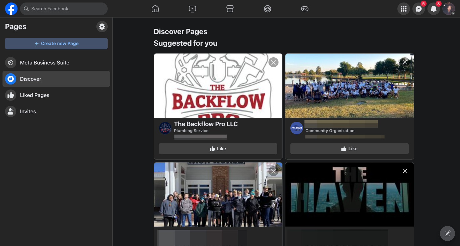Click on Create new Page