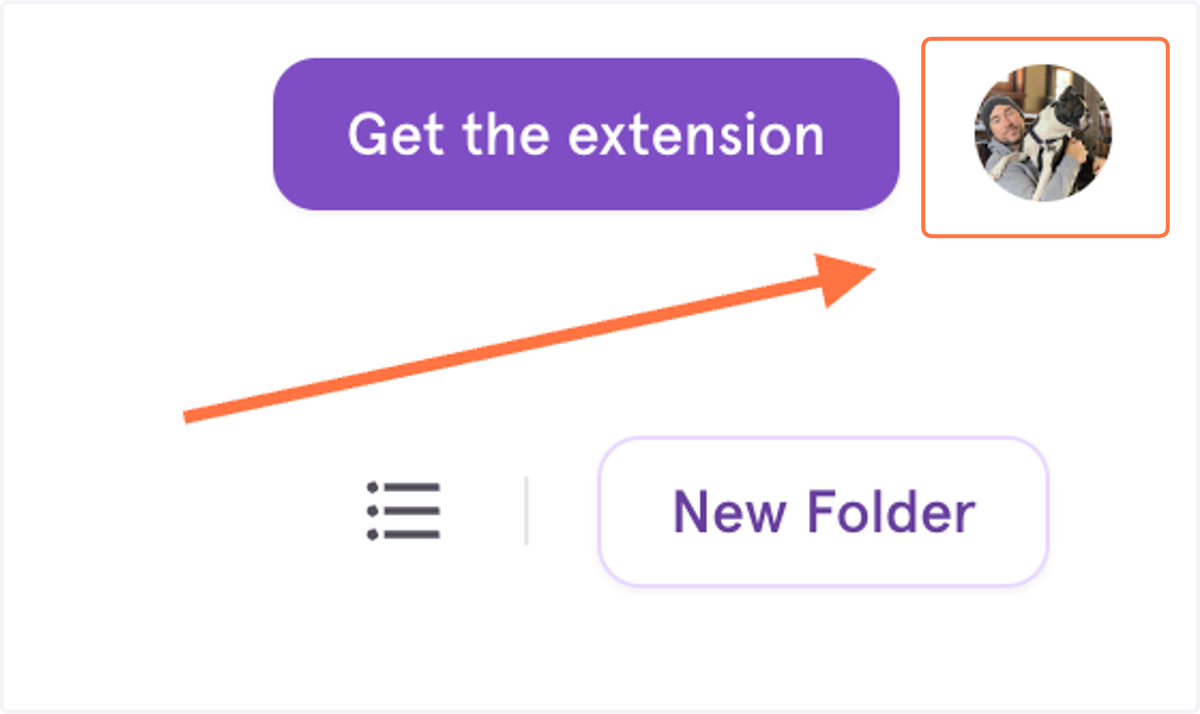 Click on your avatar in the upper right hand corner.