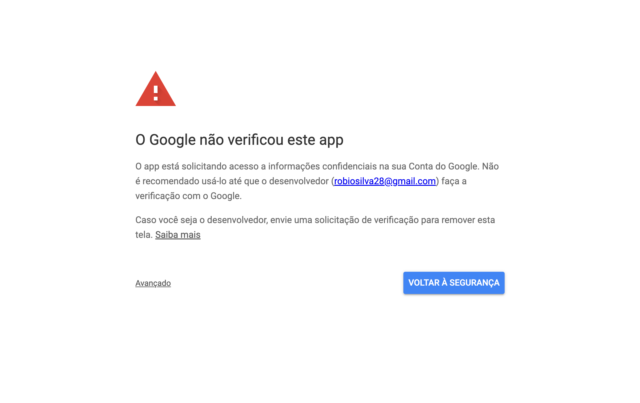 Depois clique em Avançado