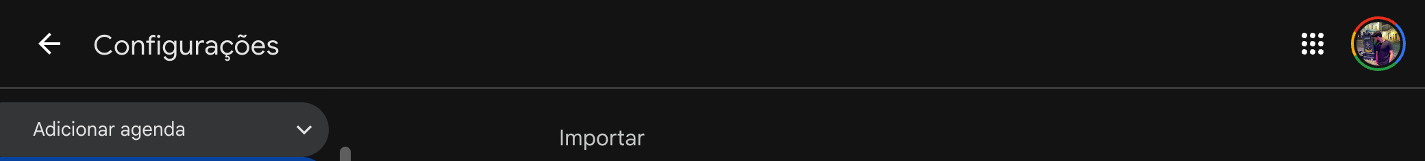 Click on Adicionar agenda