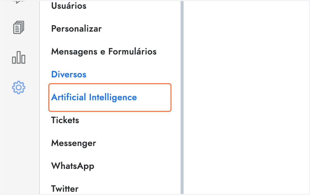 Clique em Artificial Intelligence
