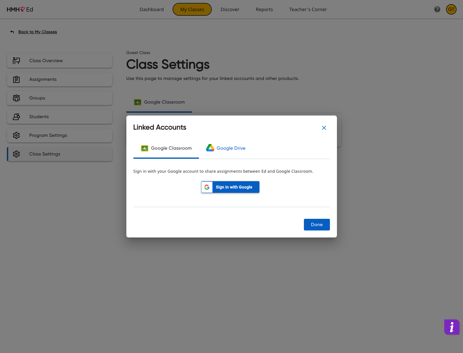 Click on Sign in with Google