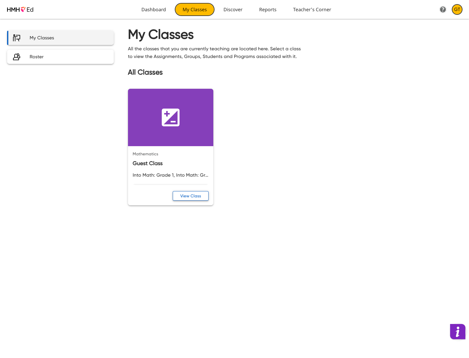 Click on View Class