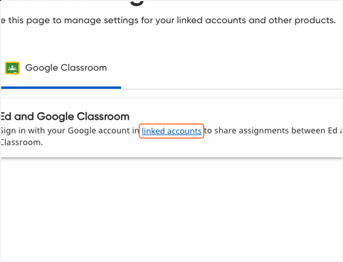 Click on linked accounts