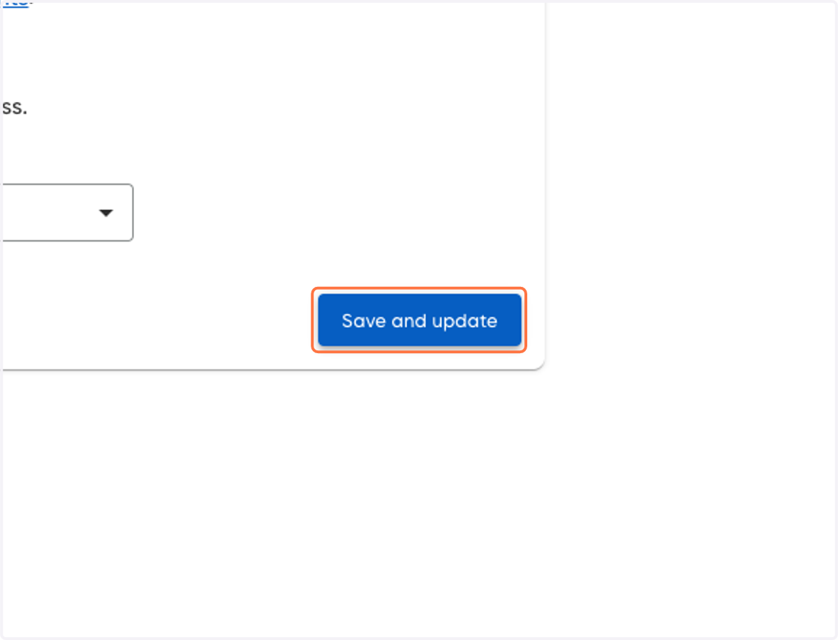 Click on Save and update
