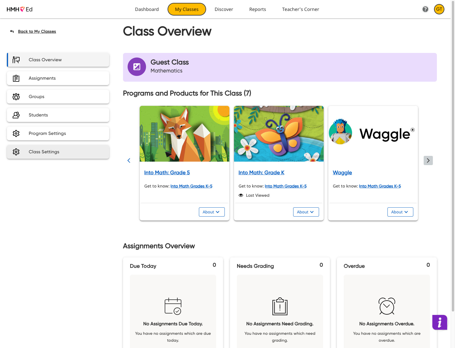 Click on Class Settings
