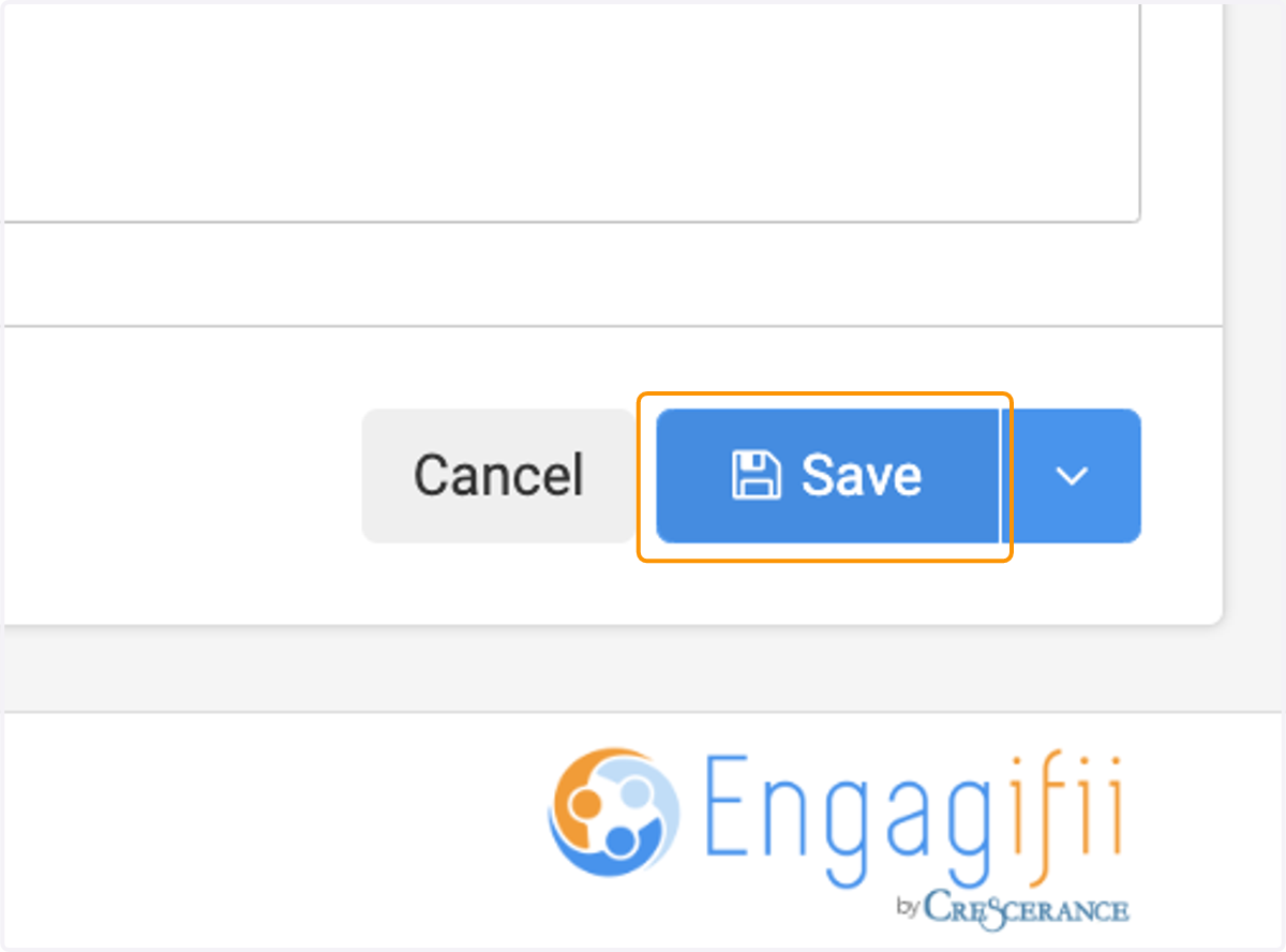 Click on Save