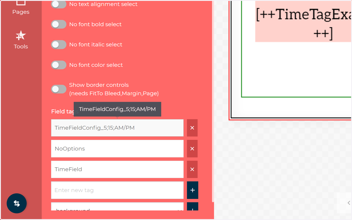 Copy this field tag down for later use, as we will use it in our variable