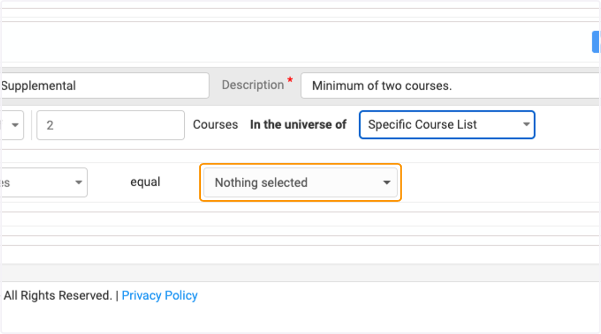 Select the courses that are suitable to fulfill this criteria.