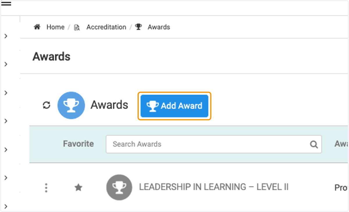 Click on Add Award