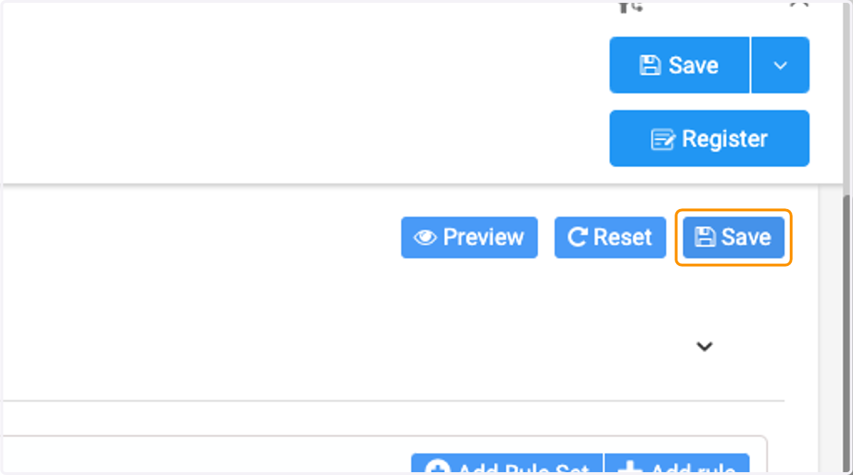 Click on the small "save" first.