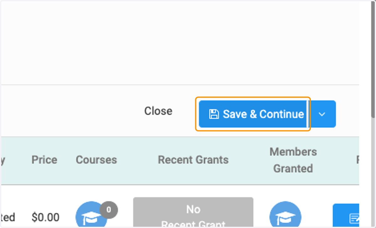 Click on Save & Continue