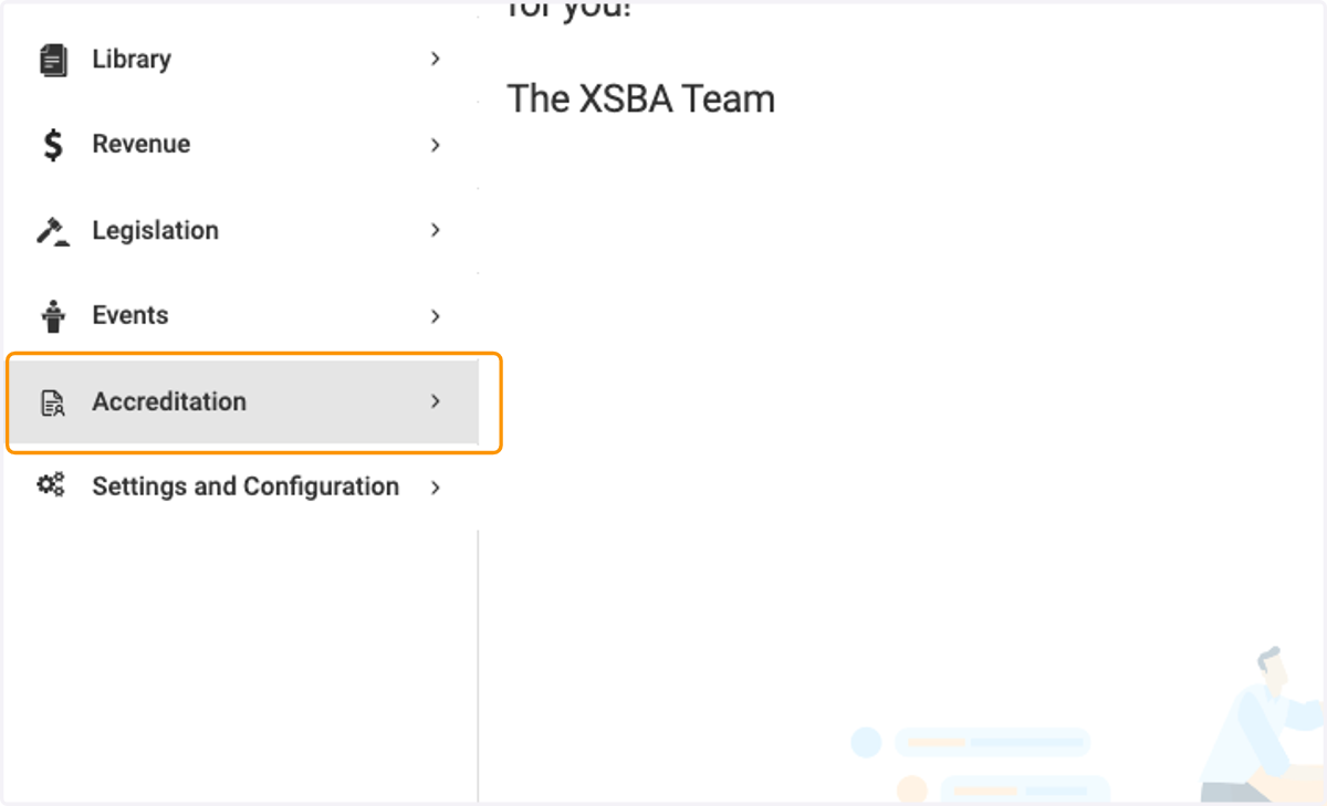 Click on Accreditation