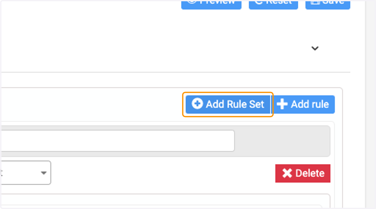 If there is another criteria to be added, click on Add Rule Set…