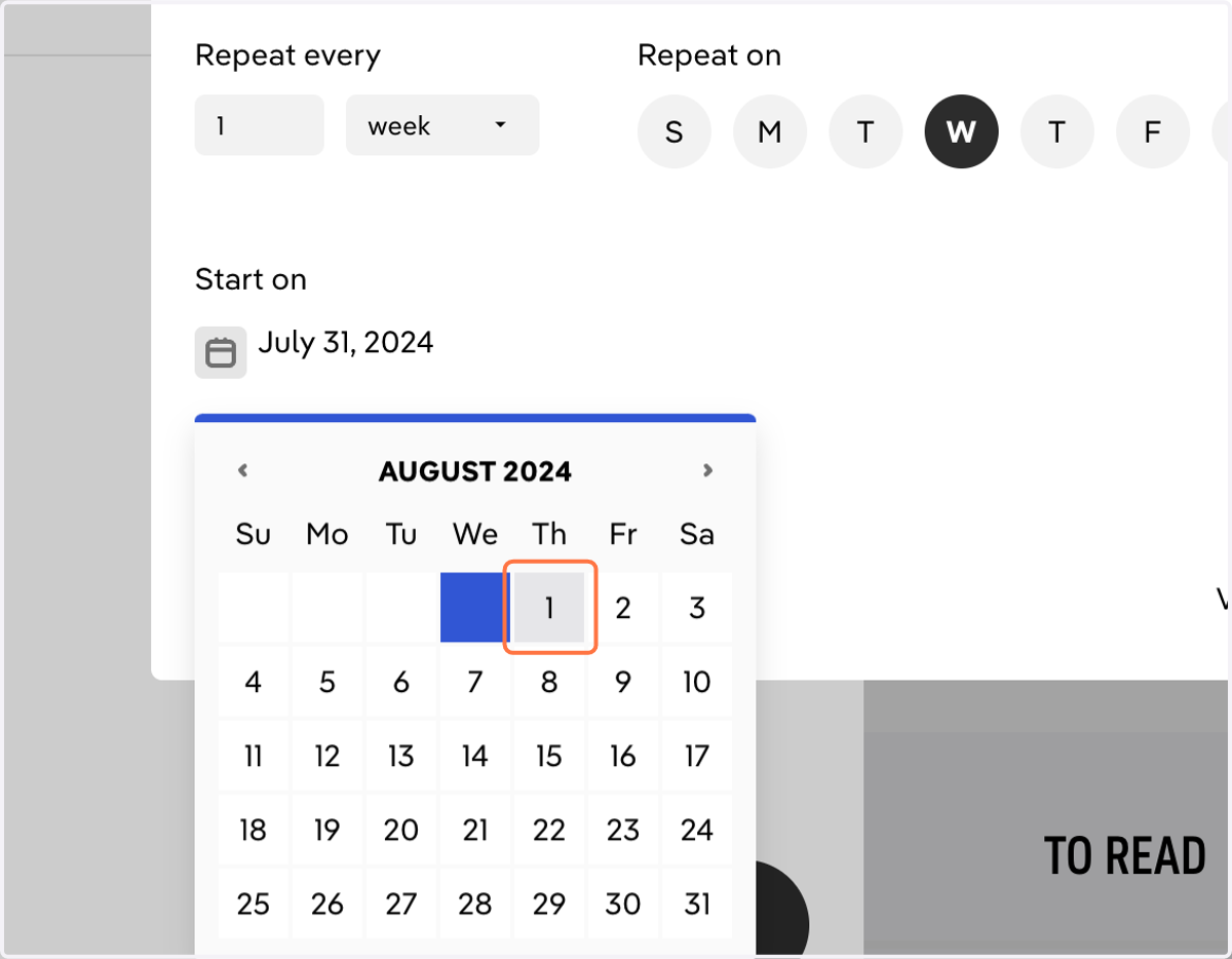 Pick the date