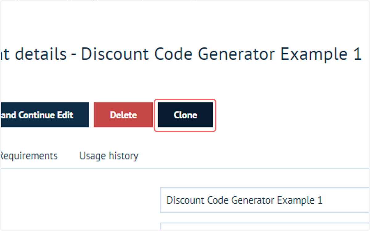 Click on Clone
