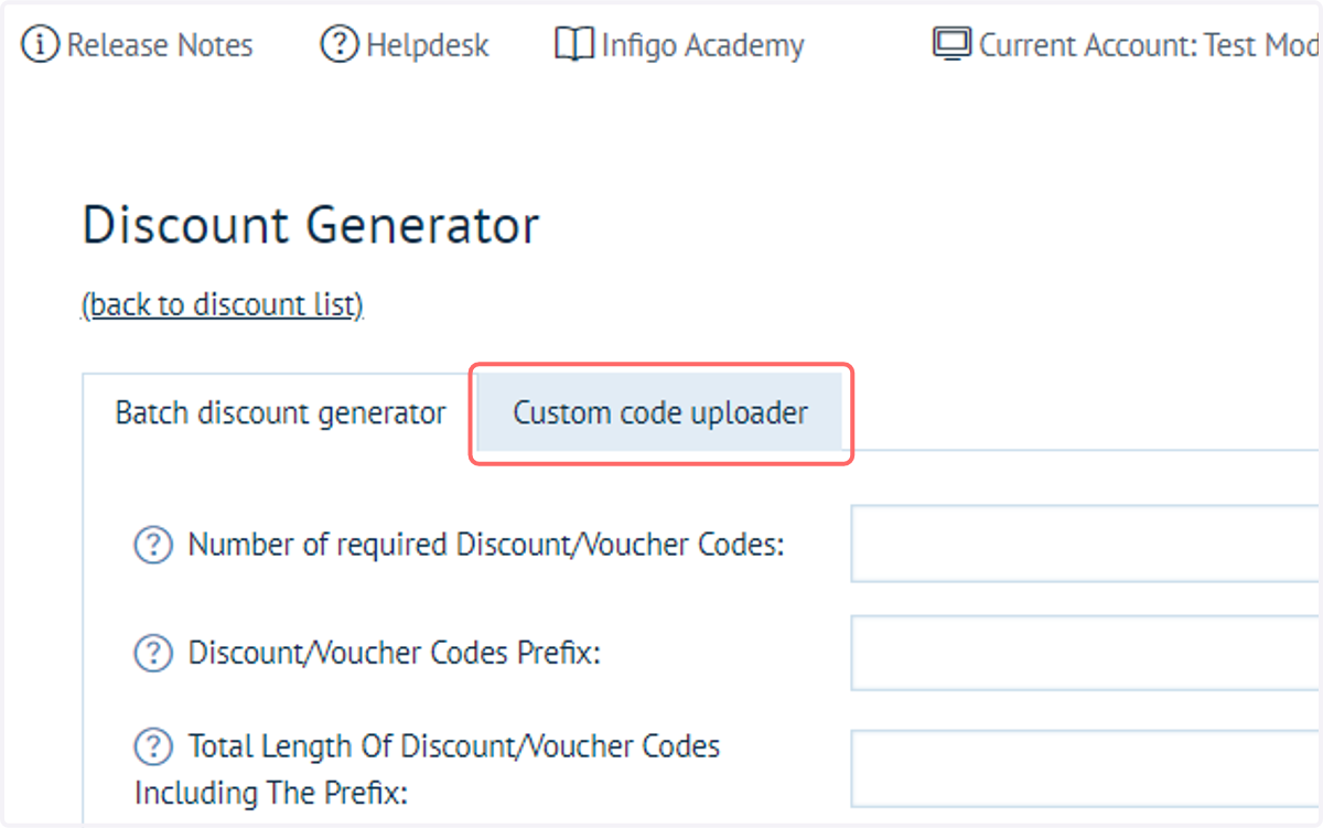 Click on Custom code uploader