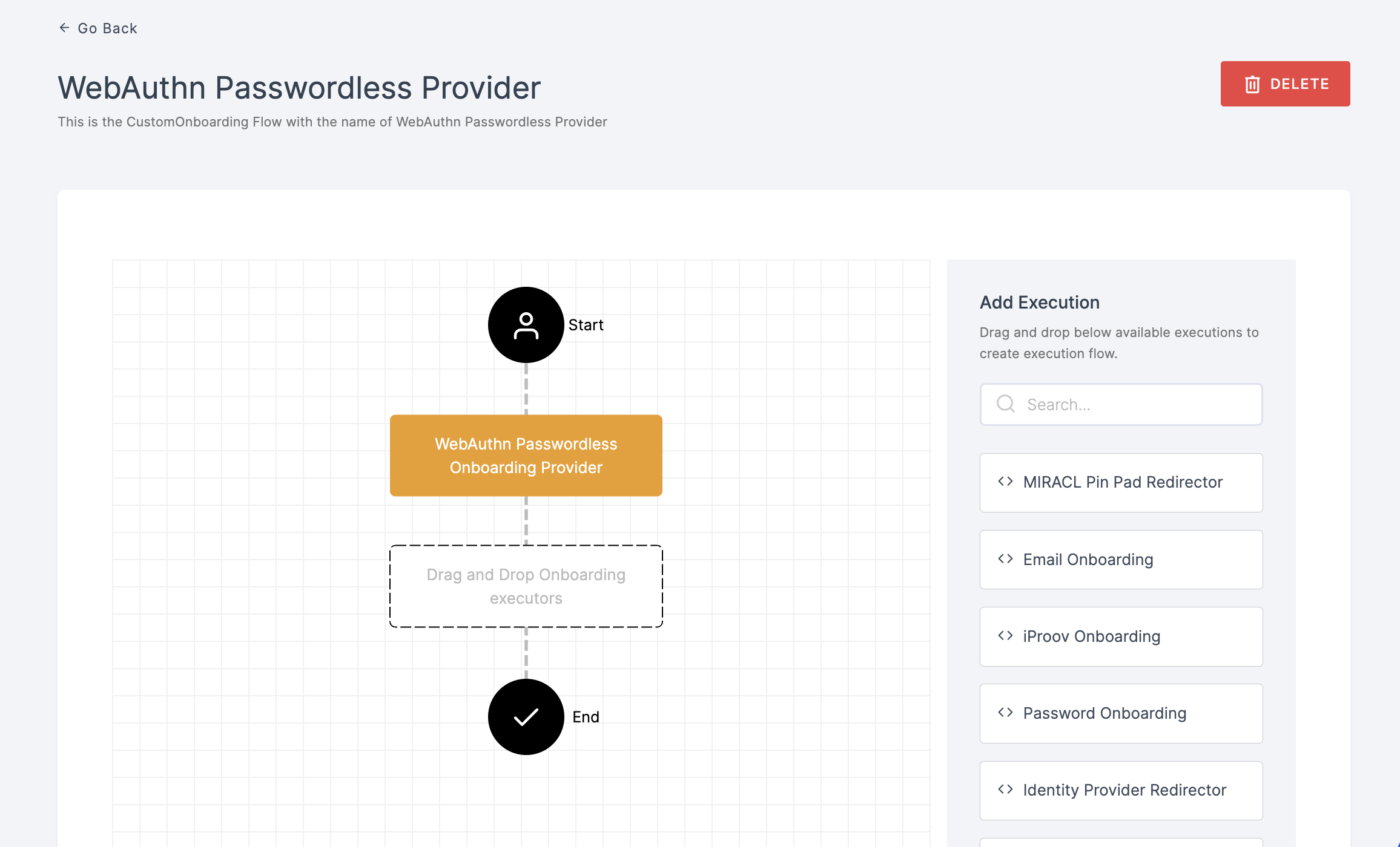 WebAuthn Passwordless Onboarding Provider