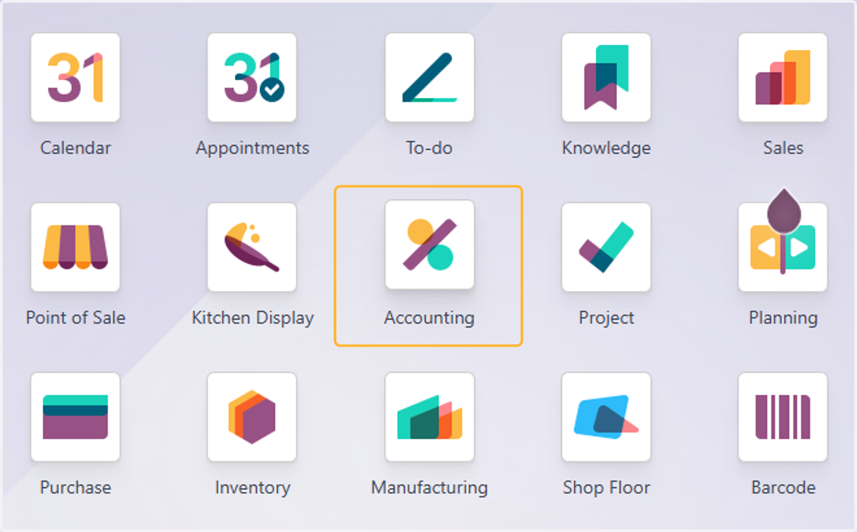 Click on Accounting