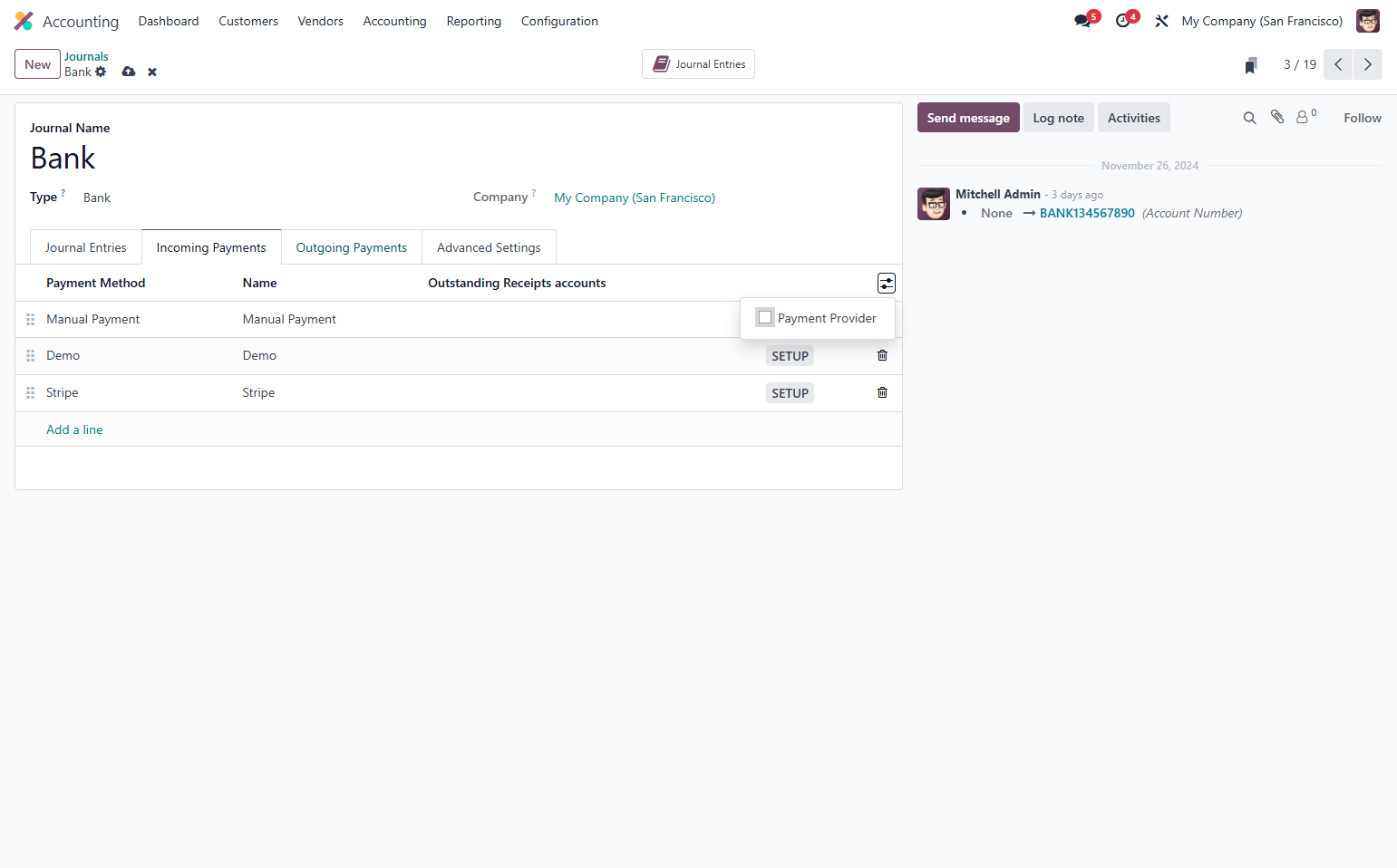 Click on Outgoing Payments