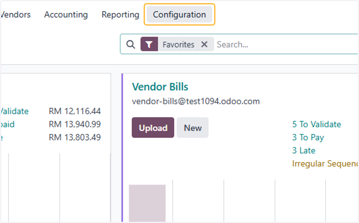 Click on Configuration