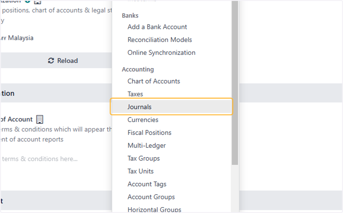 Click on Journals