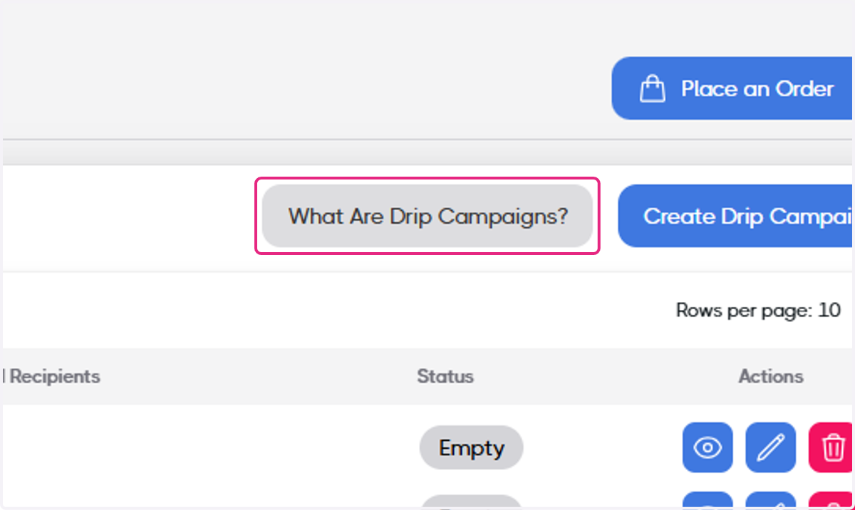 Click on What Are Drip Campaigns?