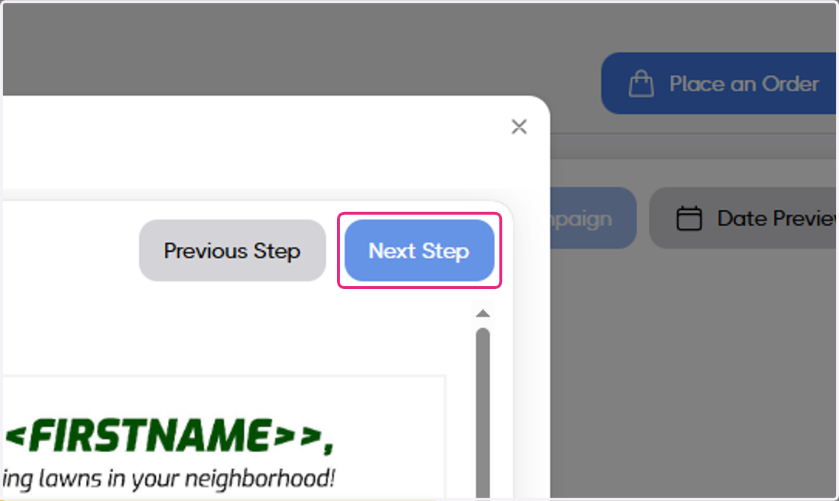 Click on Next Step