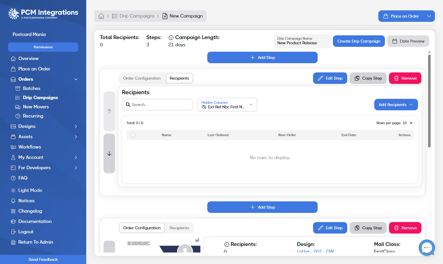Click on Date Preview
