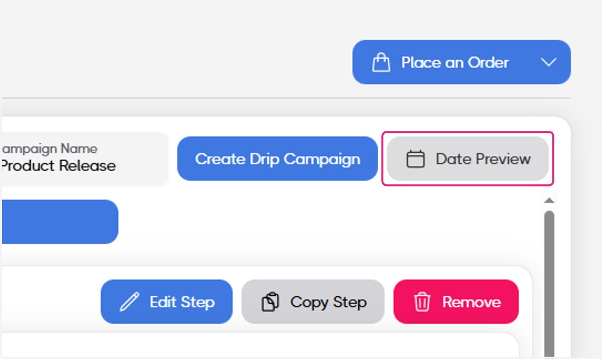 Click on Date Preview