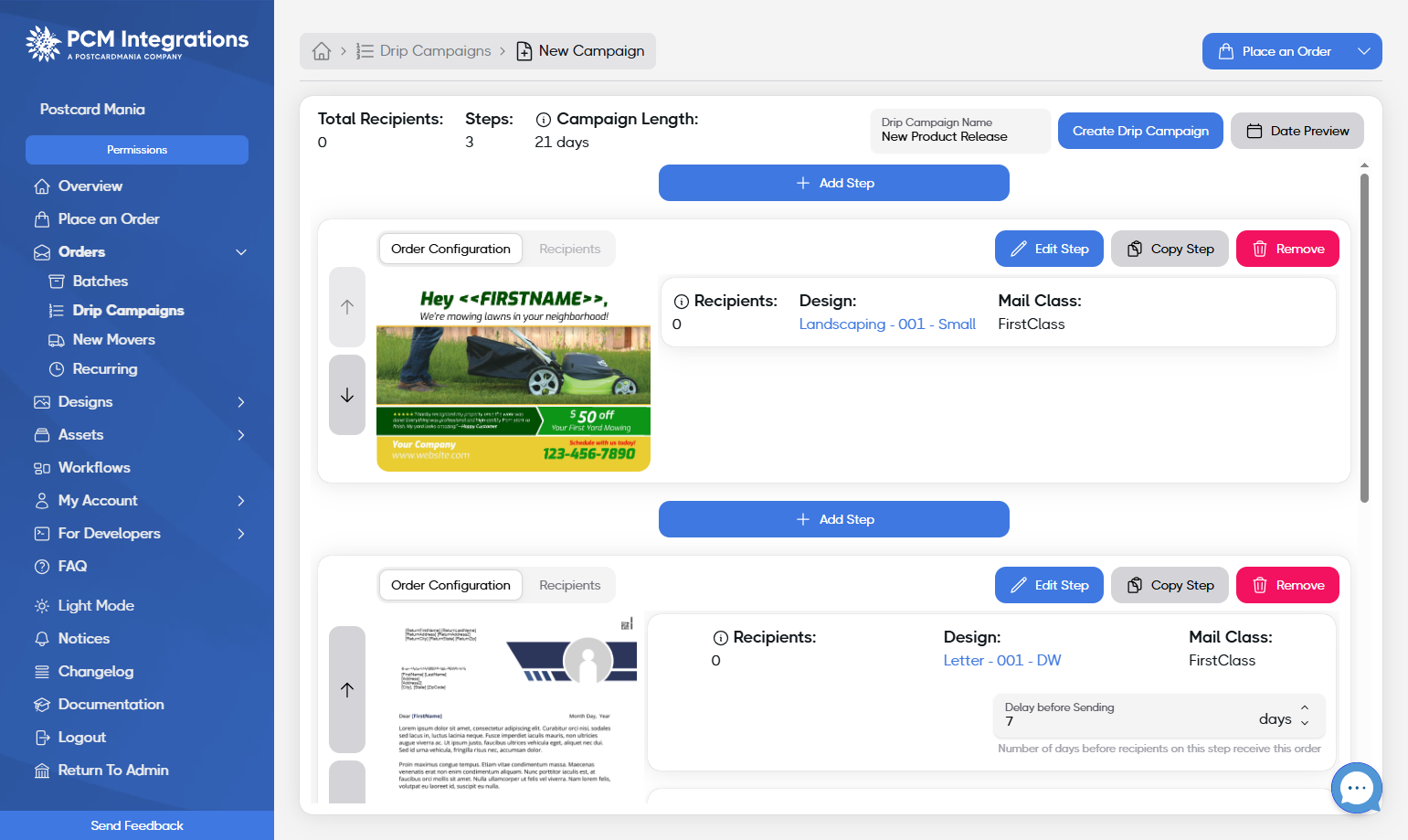 Click on Recipients