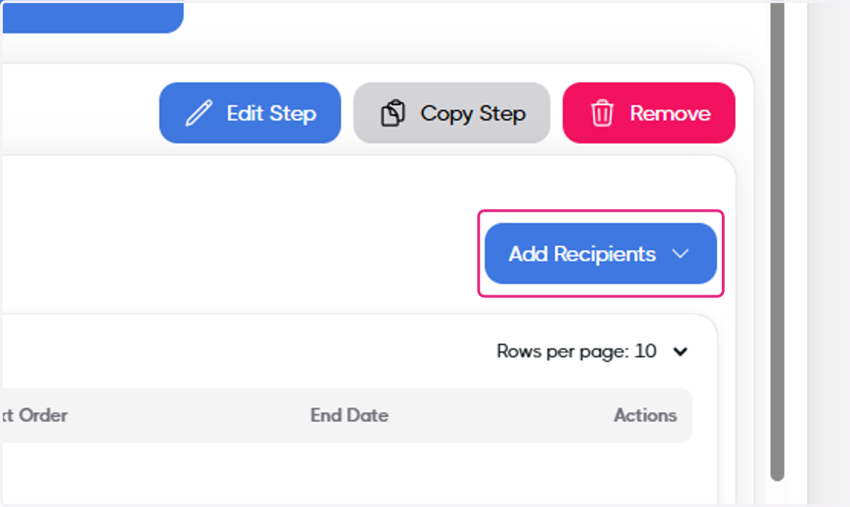 Click on Add Recipients
