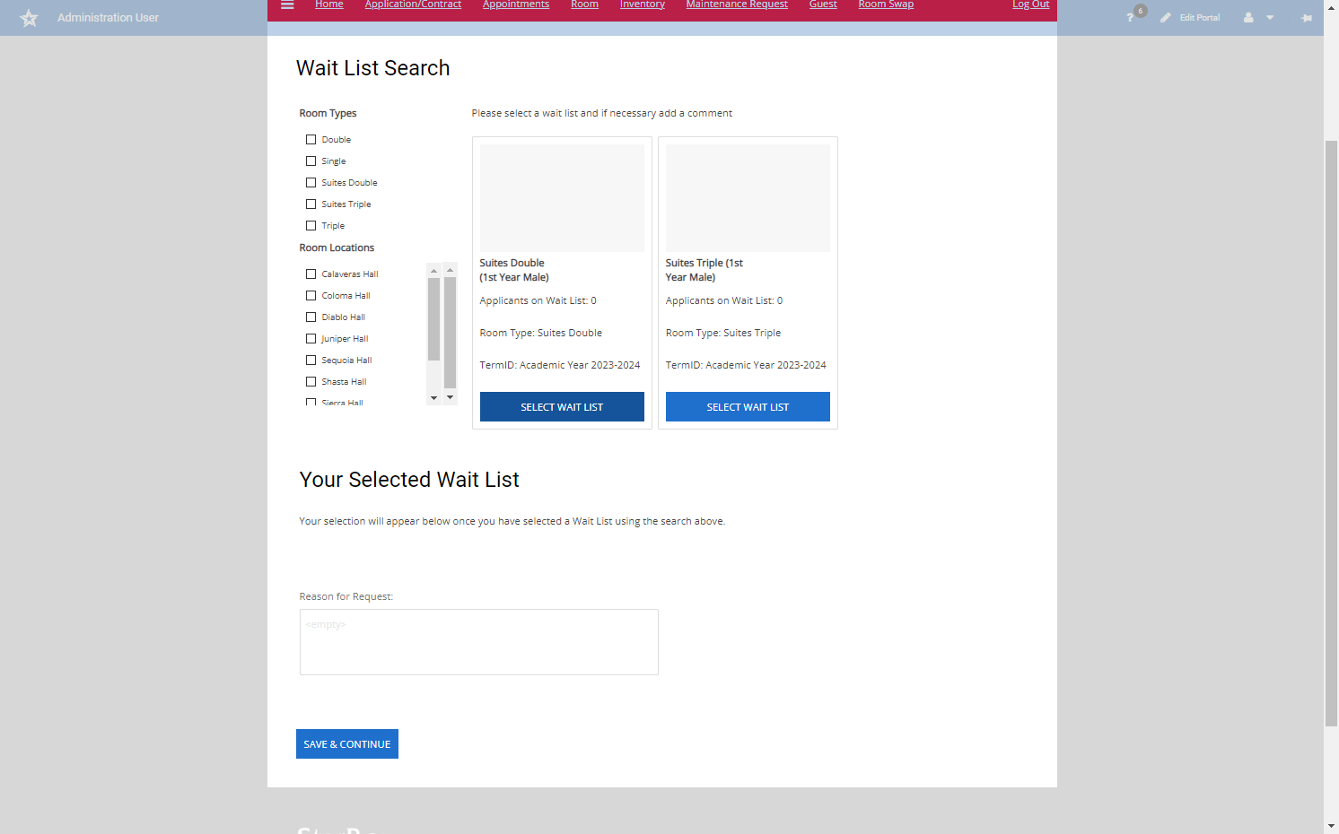 Click on Select Wait List