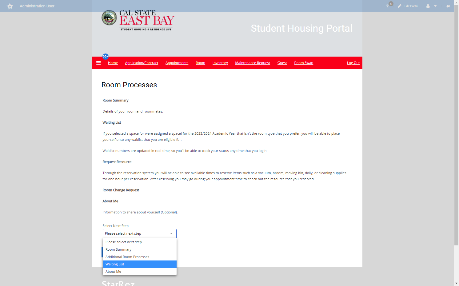 Click on Waiting List