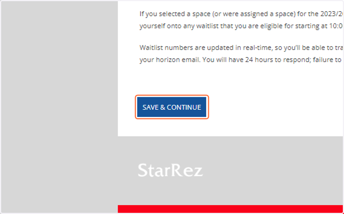 Click on Save & Continue