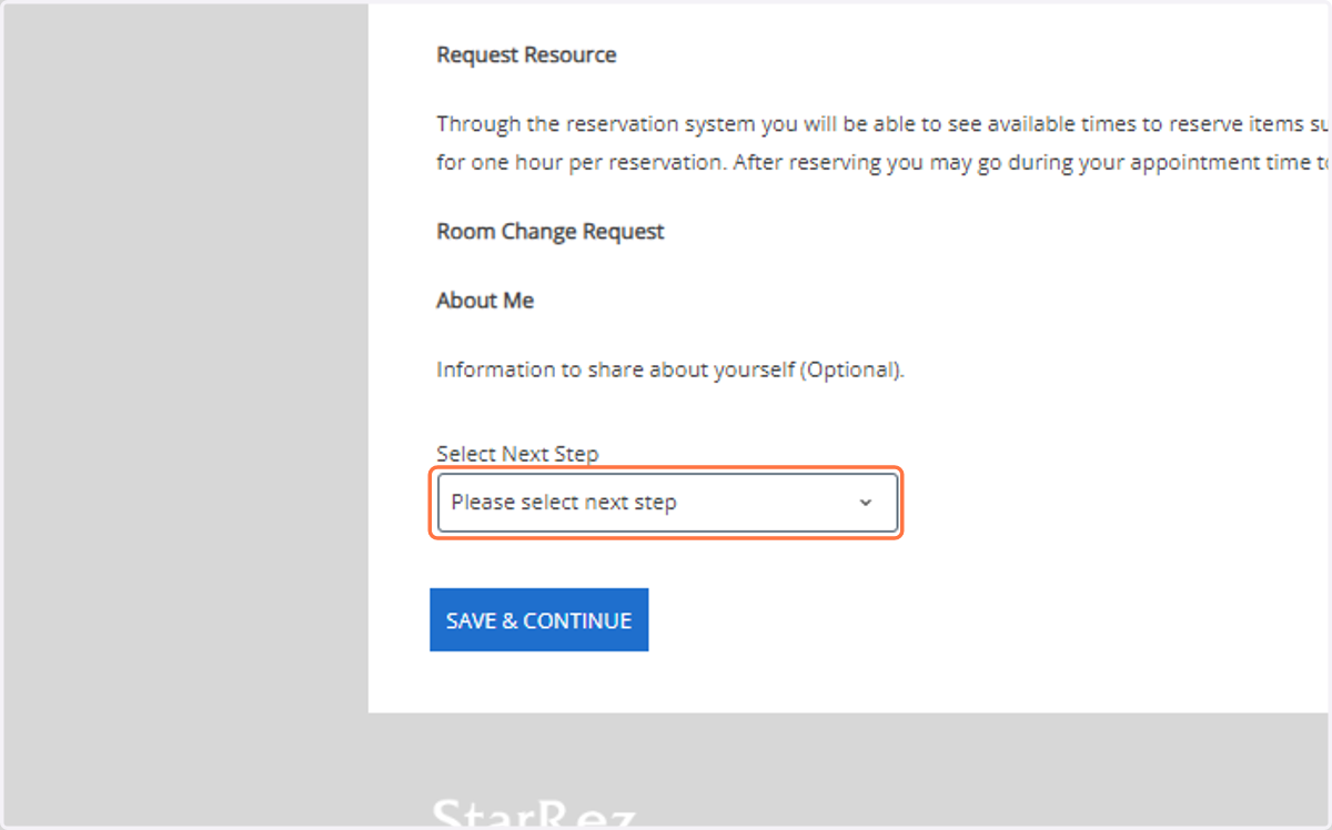 Click on Select Next Step
