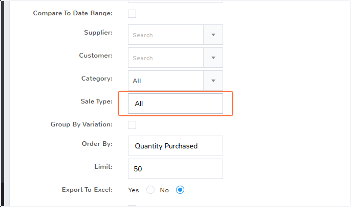 Sale Type