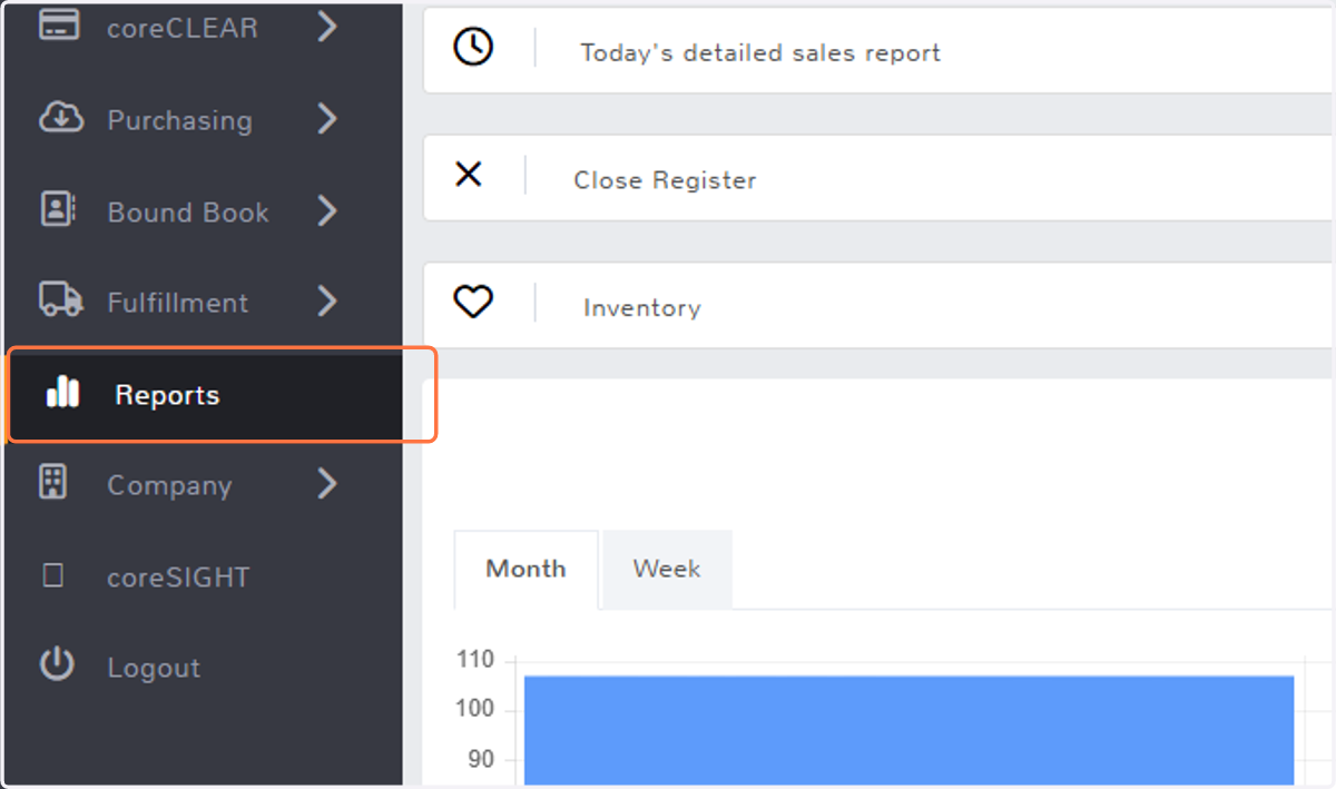 Click on Reports
