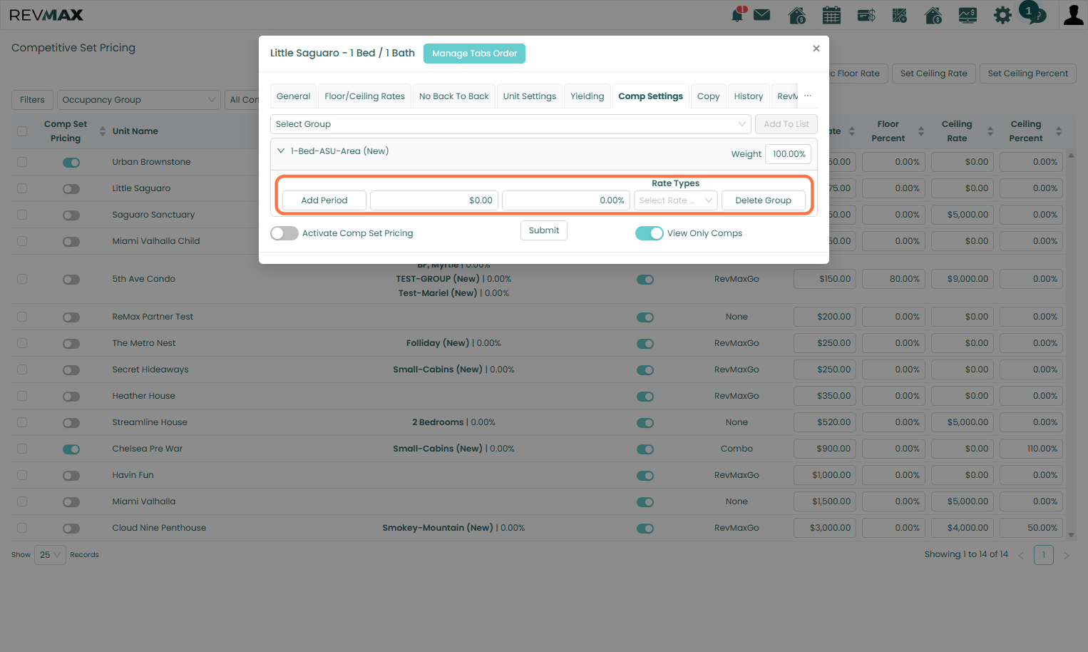 Once the group has been added, you can configure the following settings: