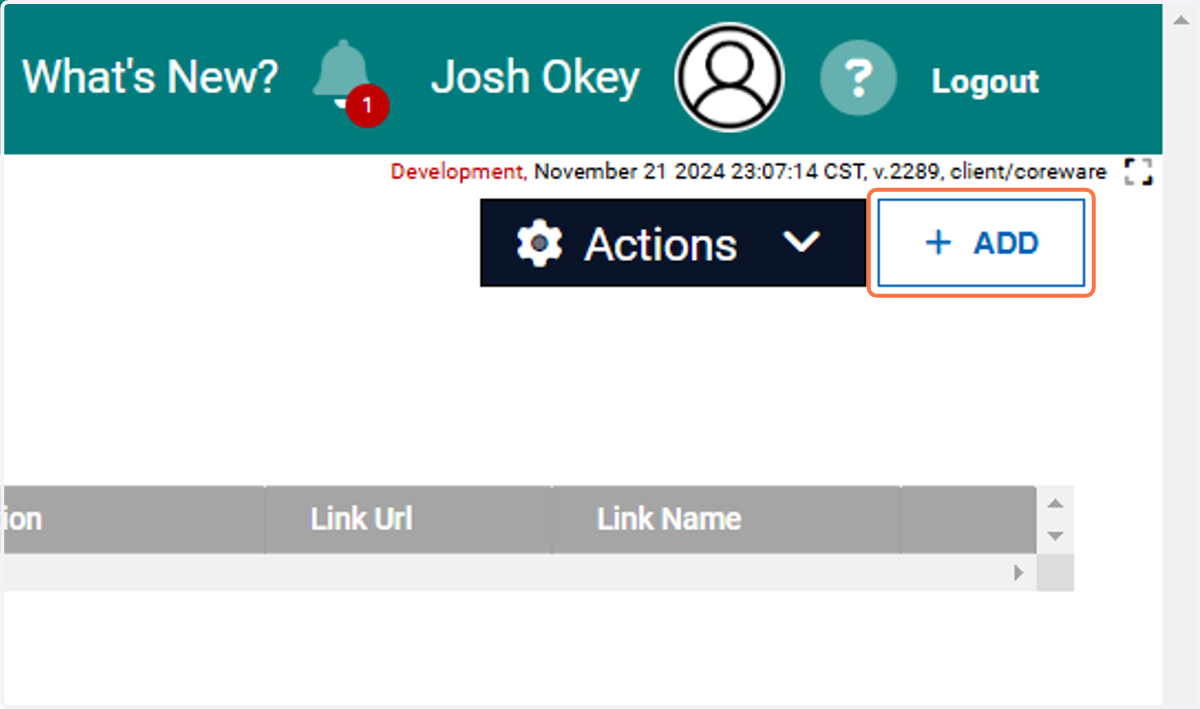 Click on ADD