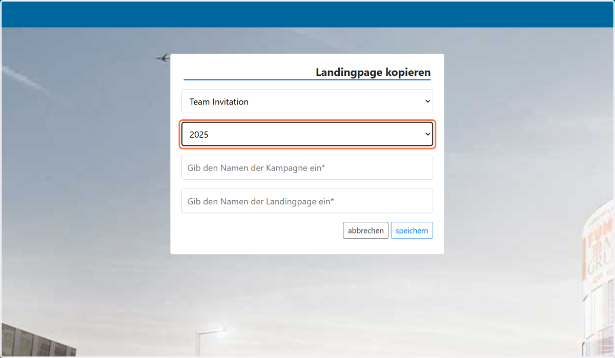 Nun kannst du den Kampagnenordner auswählen. Beim Kampagnenordner bitte IMMER das aktuelle Jahr angeben, es sei denn es ist was ganz Spezielles 😀