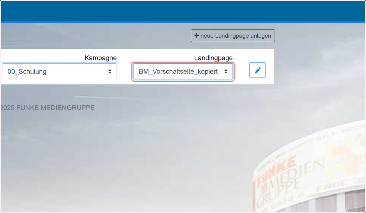 Deine kopierte Landingpage befindet sich nun im angegebenen Kampagnenordner :)