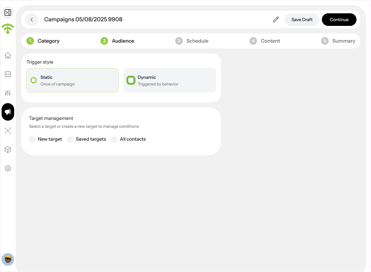 Select Dynamic Campaign Type