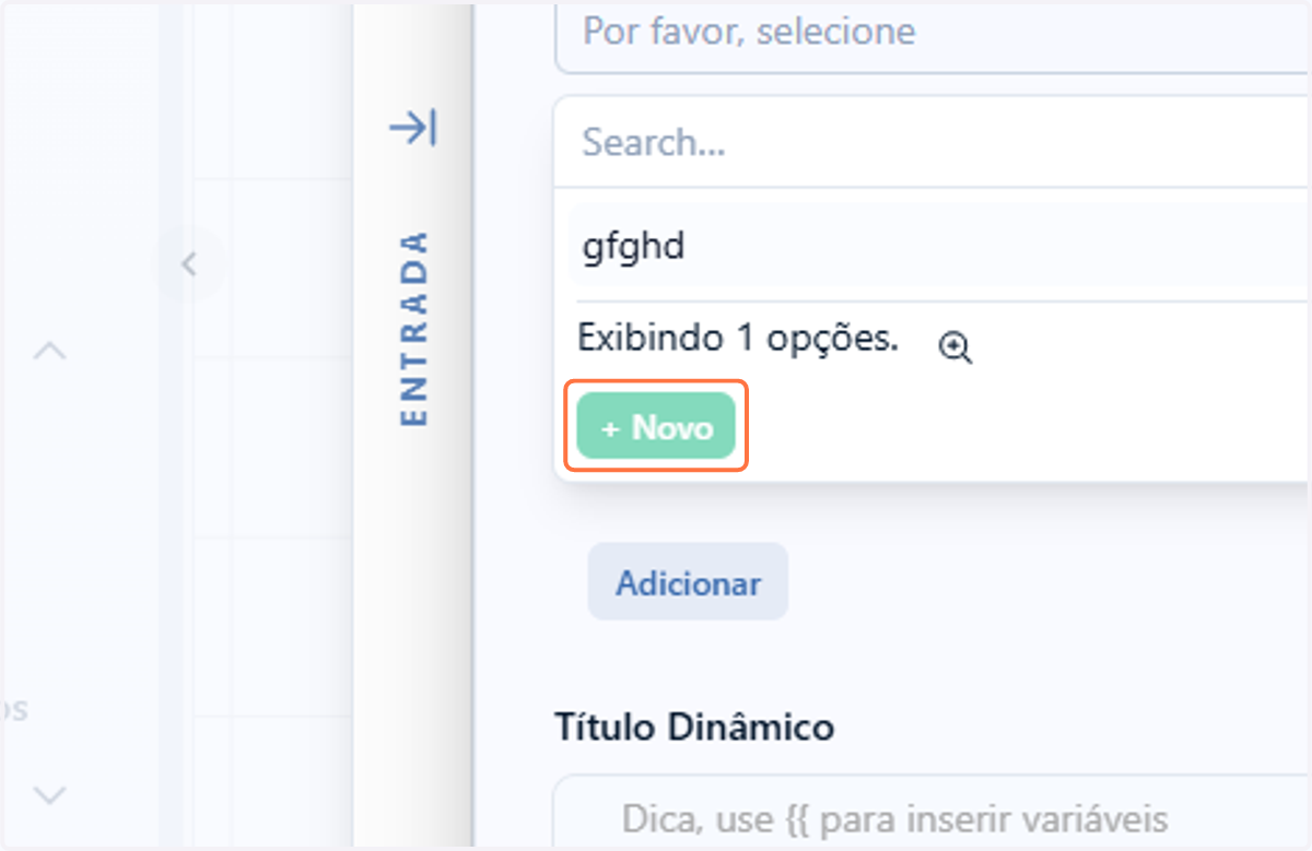 Ou criar uma nova pelo atalho
