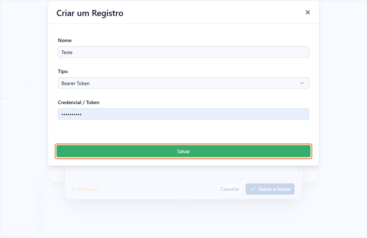 Click on Salvar
