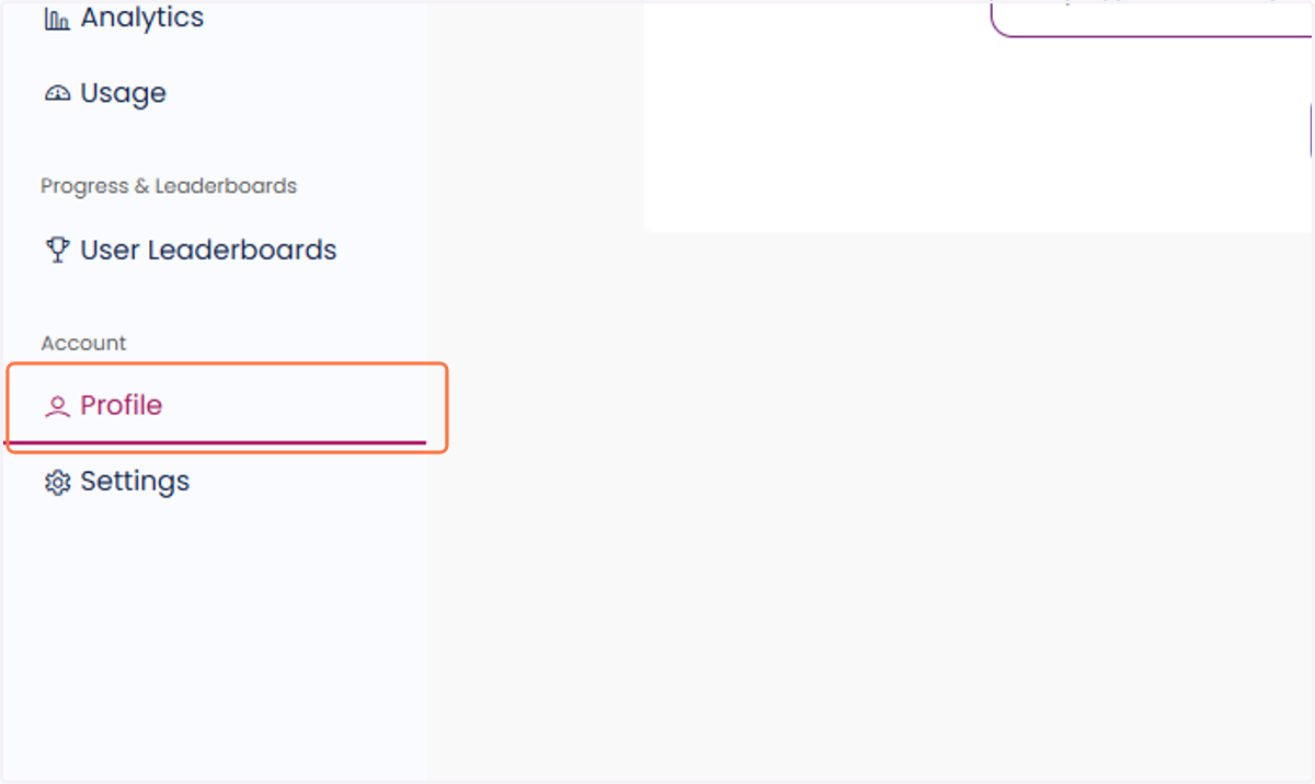 Navigate to your profile