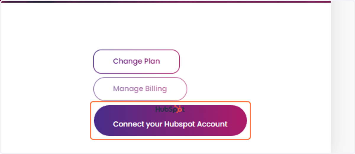 Click on Connect your Hubspot Account