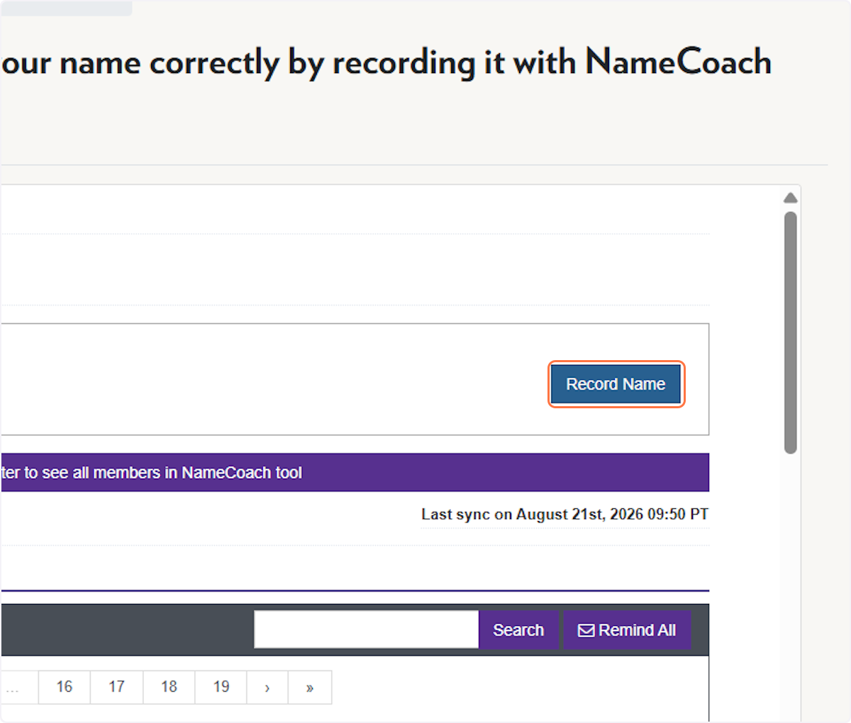 Click on Record Name