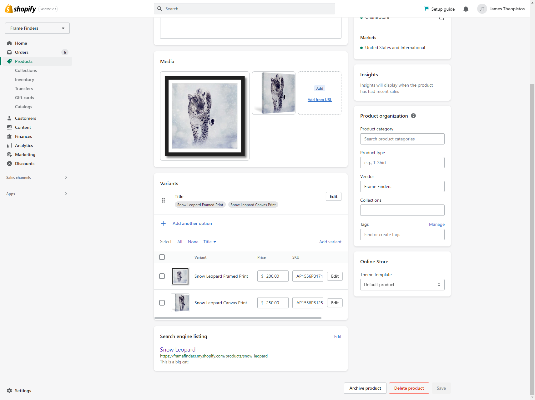 Click on an Item to See the Details
