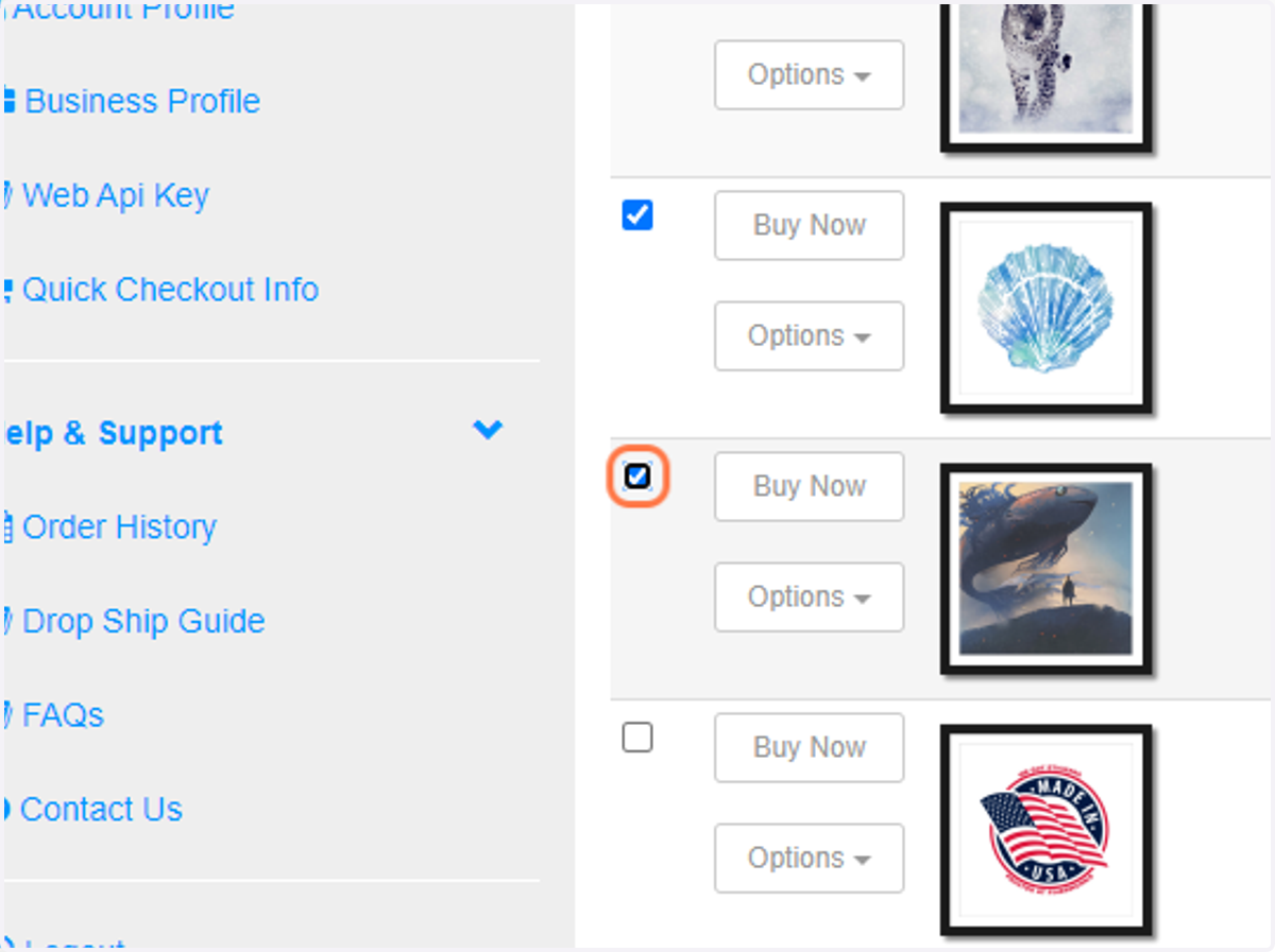 Check Items to Include